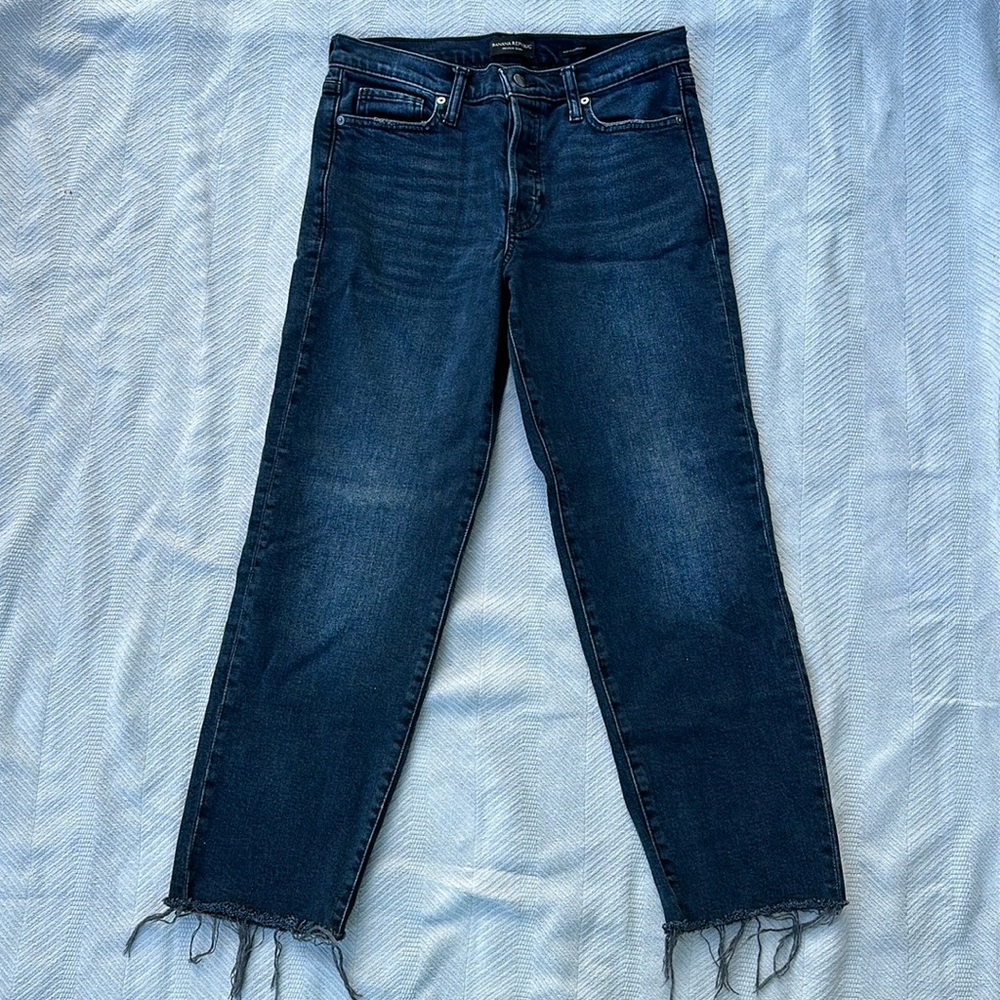 Banana Republic high rise straight jeans